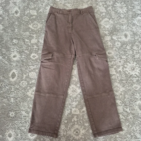 Wilfred Free Aritzia Women's Y2K Brown Modern Cargo High Rise Size 4 - Picture 3 of 8
